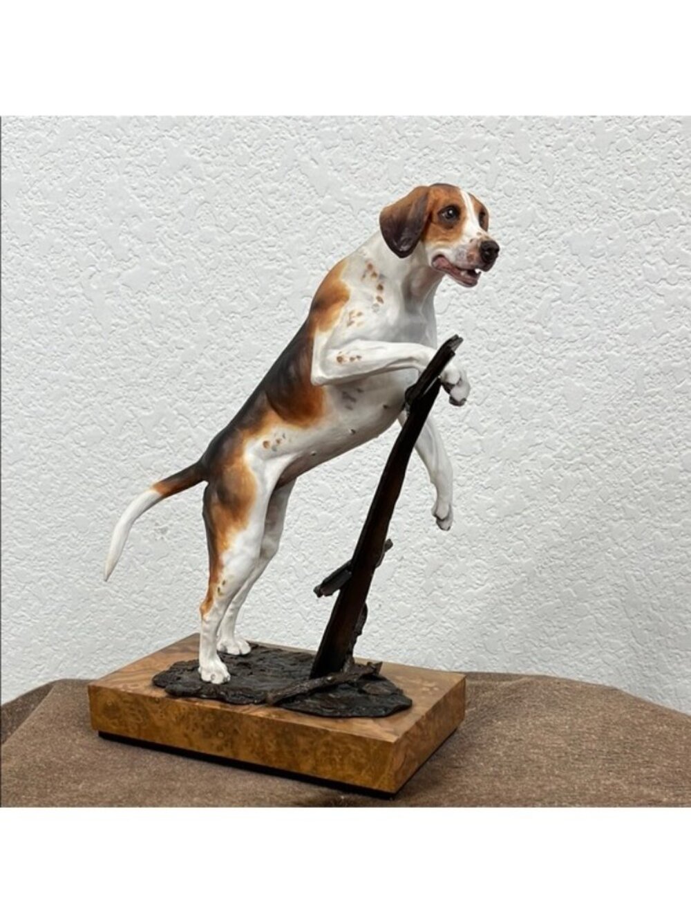 Albany Fine China Co Foxhound Neil Campbell Metal Sculpture Painted Figurine